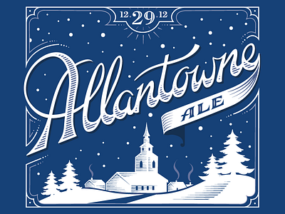 Allantowne v2 beer label wedding