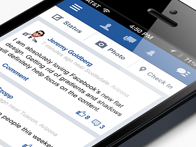 Facebook Flat design facebook flat ui