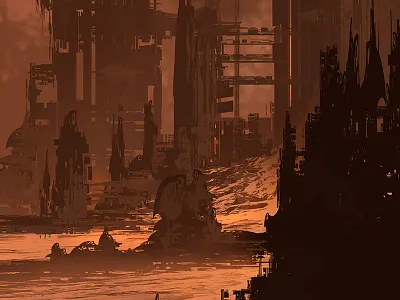 Sci-fi demo concept art illustration