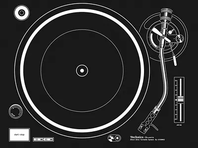 Technics 1210 MK2 poster free illustration poster