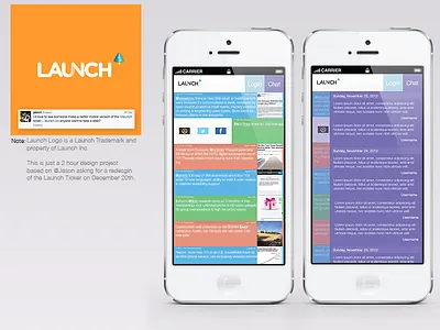 Launch Ticker Mobile Redesign launch conference mobile redesign simple ticker two hours
