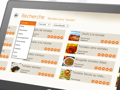Marmiton W8 Search cook marmiton metro modern recipe search surface ui w8 windows