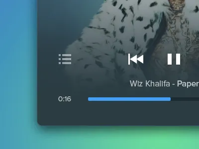 Mini Music Player design fade minimal music player rebound simple