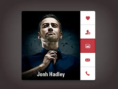 Profile View dark ipad iphone light profile red ui