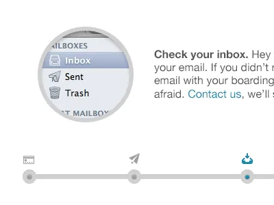 Passboard landing page airplane boarding clean email facebook flight landing landing page page passbook simple tickets twitter ui web