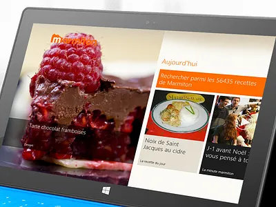 Marmiton W8 Home cook fireworks marmiton metro modern recipe surface ui w8 windows