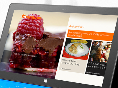 Marmiton W8 Home cook fireworks marmiton metro modern recipe surface ui w8 windows
