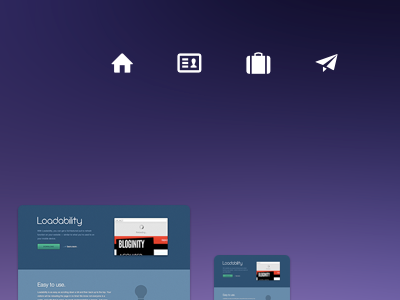 Header header icons purple