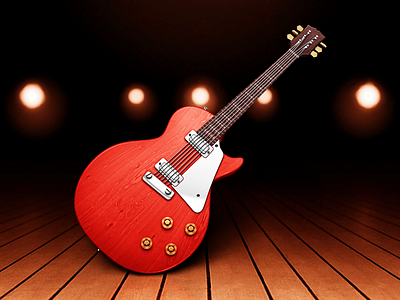Garageband dials frets garageband guitar icon knobs les paul lights mac metal music stage strings wood