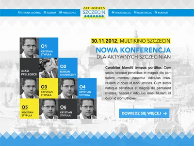 Webpage for Conference "Get inspired Szczecin" conference poland szczecin webpage