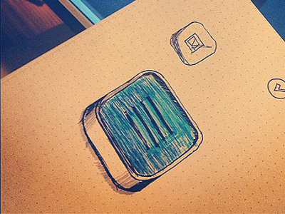 Organizimi 3d icon app store apple icon blueprint drawn icon grid icon design icon draw ios icon iphone app iphone application ui ui design