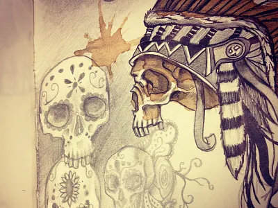 Skull Sketch moleskin sketch skull
