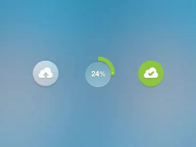 Upload Button - UX'ified cloud crisp design gui icons interaction design loading rebound ui upload user experience user interface ux visual