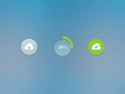 Upload Button - UX'ified cloud crisp design gui icons interaction design loading rebound ui upload user experience user interface ux visual