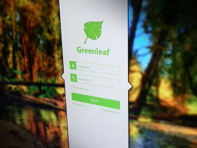 Greenleaf login css form html login ui user user interface web web design webdesign