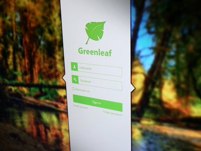 Greenleaf login css form html login ui user user interface web web design webdesign