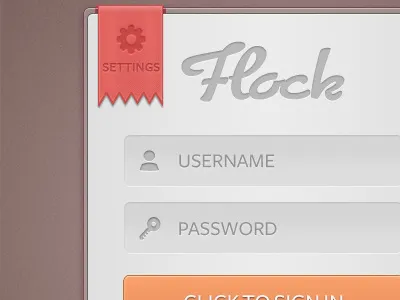 Flock Login app buttons flock interface login ribbon ui