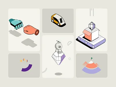 Upstox: App Animations animation app art direction car characters congratulations delivery design graphic design humour illustration loading animation milestone mobile motion graphics packaging product uiux vector visual