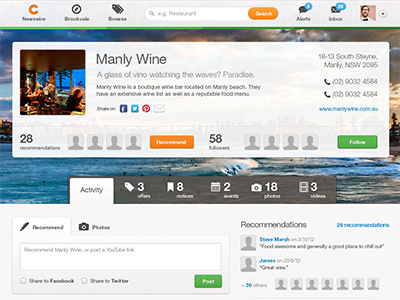 Profile (wip) post profile recommend tabs user user profile