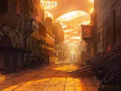 Tin Street Market illustration magic the gathering