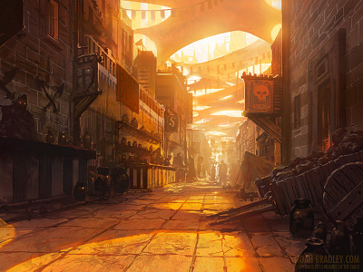 Tin Street Market illustration magic the gathering