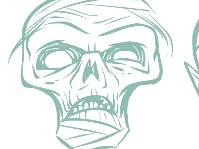 Monsters - sketch flash illustration monster mummy