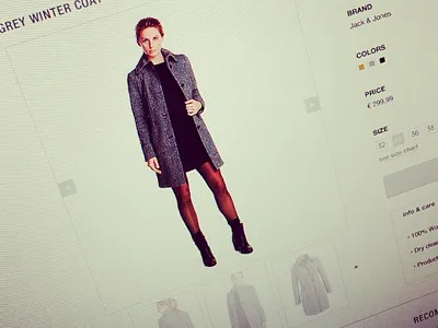 Webshop detailpage clothes layout ui webpage webshop