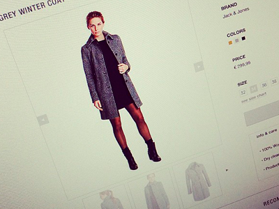 Webshop detailpage clothes layout ui webpage webshop