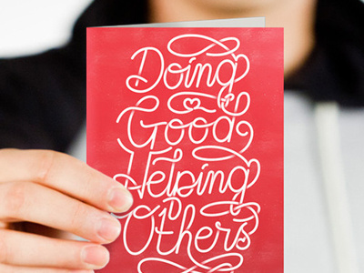 Spirit Of Giving good heart help ink helping lives others poster print red saving type