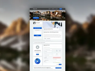 Sleeky UI kit box button creatve form interface kit premium psd ui