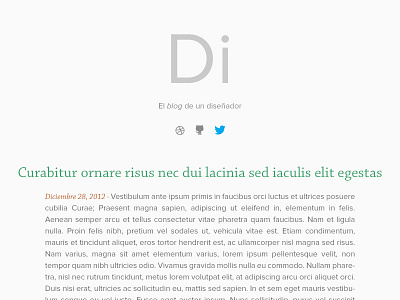 Personal Blog green web white