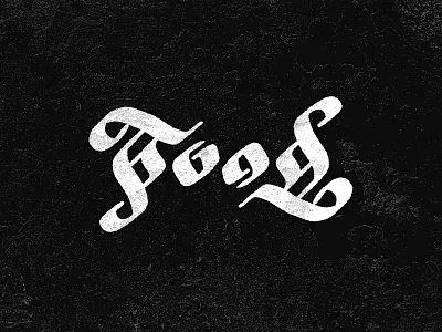 Food Ambigram australia branding calligraphy corporate identity custom type design agency food gold coast lettering logo logo design matt vergotis verg verg advertising