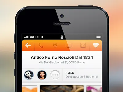 Restaurant profile app cibando food ios iphone profile restaurant