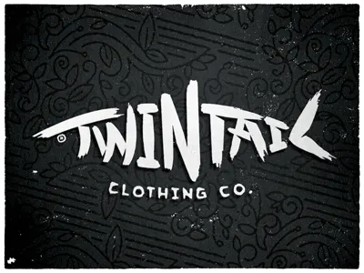 Twintail Clothing Co apparel bonefish clothing fish hand drawn logo pattern type