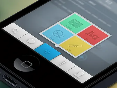 Profile App Popup app blue button concept dark design icon iphone mockup network picture popup portfolio post profile social ui