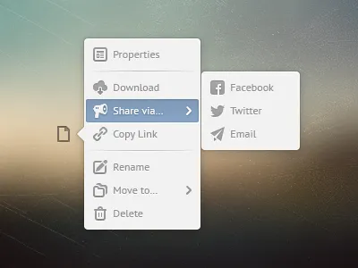 File Popover 16px batch blue cloud document file flyout folder freebie icons list manager menu milk modal options popout popover psd pt sans settings white
