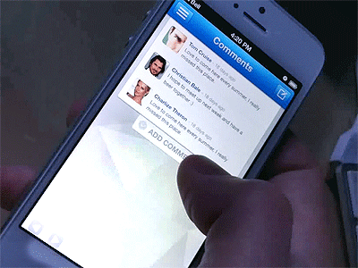 Slide down form iPhone ios iphone iphone app mobile app