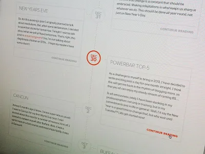 Triathlete Website Blog blog clean design icons interface minimalist modern timeline ui web website