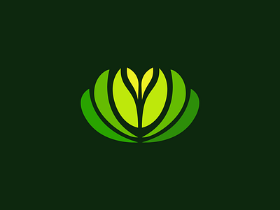 Lotus Logo branding company logo design enviromental flower graphic design green icon illustration leaf leafs logo logo design lotus meditation simple symbol ui wellness