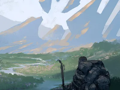 Journeying Sketch concept art illustration