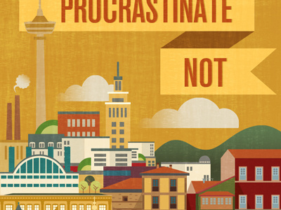 Procrastinate Not architecture beach building center centre city finland gijon helsinki house illustrator landscape not photoshop procrastinate spain tampere tower town village