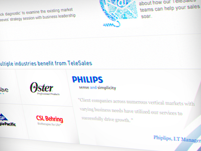 Integrated Access Testimonial layout networking simple template testimonial website