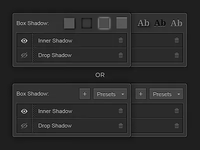 Shadow Presets (Feedback Needed) css dark dark ui shadow ui