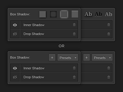 Shadow Presets (Feedback Needed) css dark dark ui shadow ui