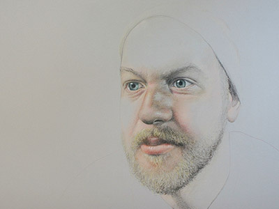 Mike Sm colored pencil drawing illustration pencil portrait prismacolor