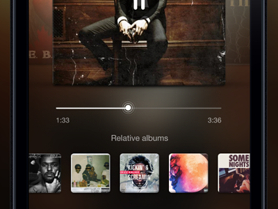 Music player ios iphone iphone5 media music player ui
