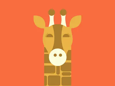 Party Animal animal bright flat geometric giraffe illustration simple zoo