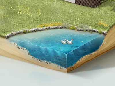 Lake illust interaction isometric lake