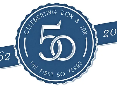 50 Years Detail 50 badge circle cover logo typography vintage