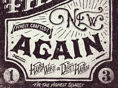 Make Old Things New Again 2013 adam trageser branding craft design download free freebie hand done illustration iphone lettering new year number quality resolution retro sign texture to resolve project two left type typography vintage wallpaper